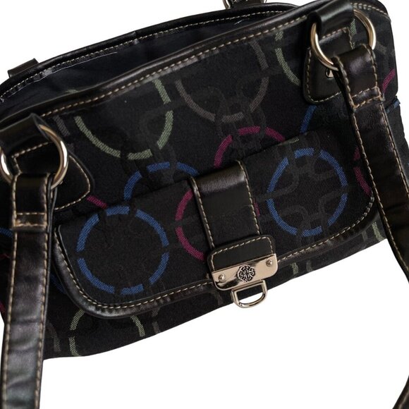 Treviso Black with Polka Dots Shoulder Bag - Picture 3 of 11